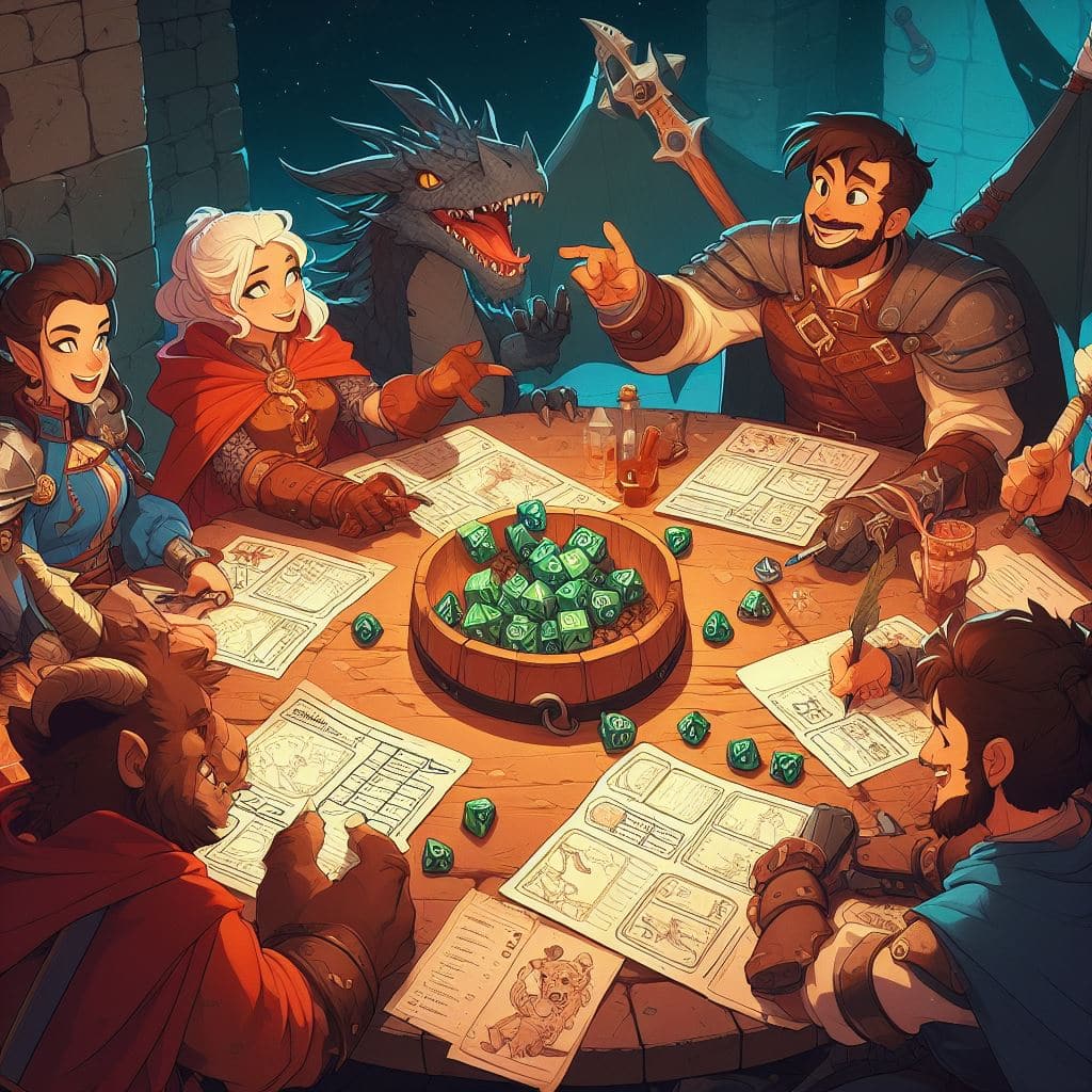 You gather around a table with your friends, character sheets in hand, ready to embark on a quest that will test your bravery, wit, and teamwork