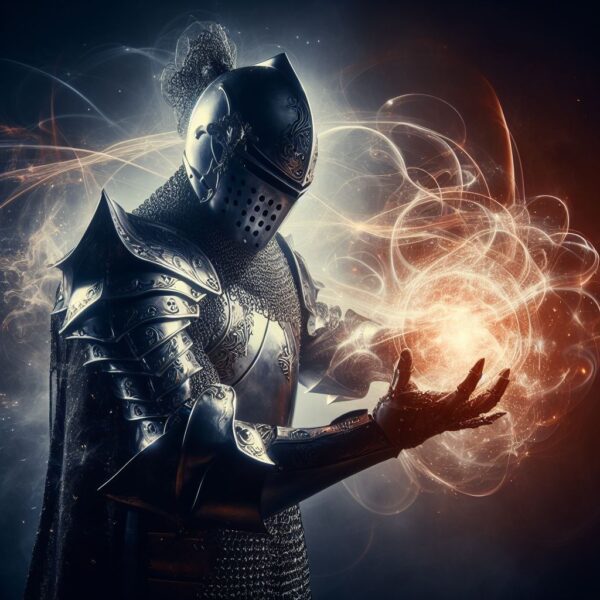 courageous knight clad in shining armor or an enigmatic sorcerer harnessing arcane powers